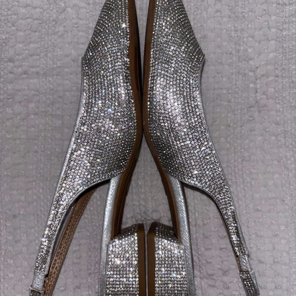 a new day Silver Rhinestone Pointed Slingback Flats - Picture 2 of 4